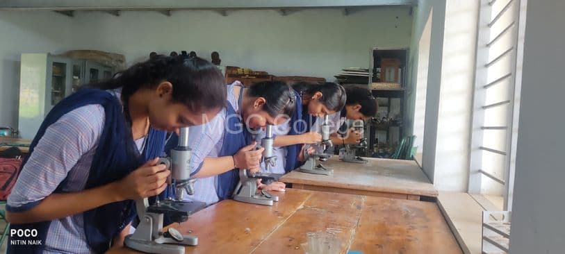 Students at microscopes during a zoology practical