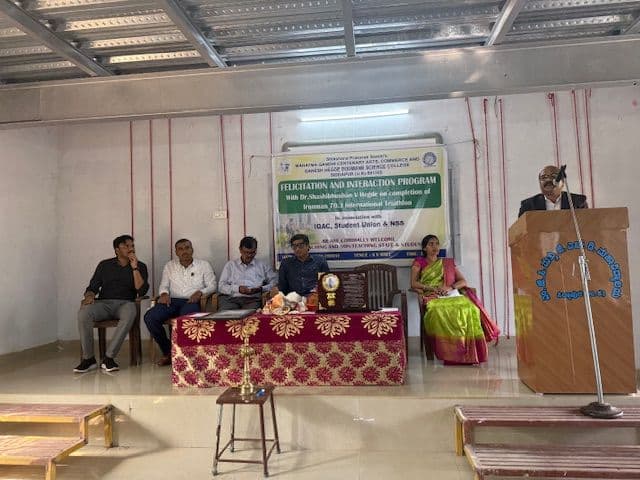 Principal Prof. Jagannath Moger giving the presidential remarks