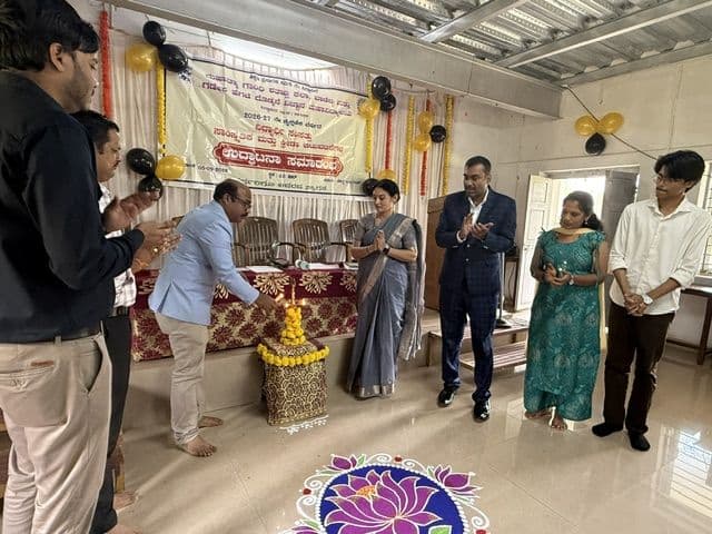 Lighting of the lamp at the Student Union inauguration