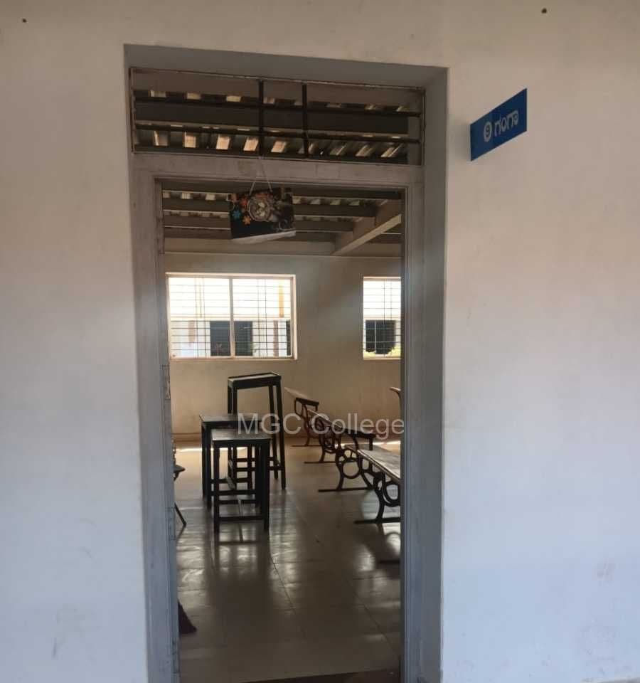 Doorway view into a classroom