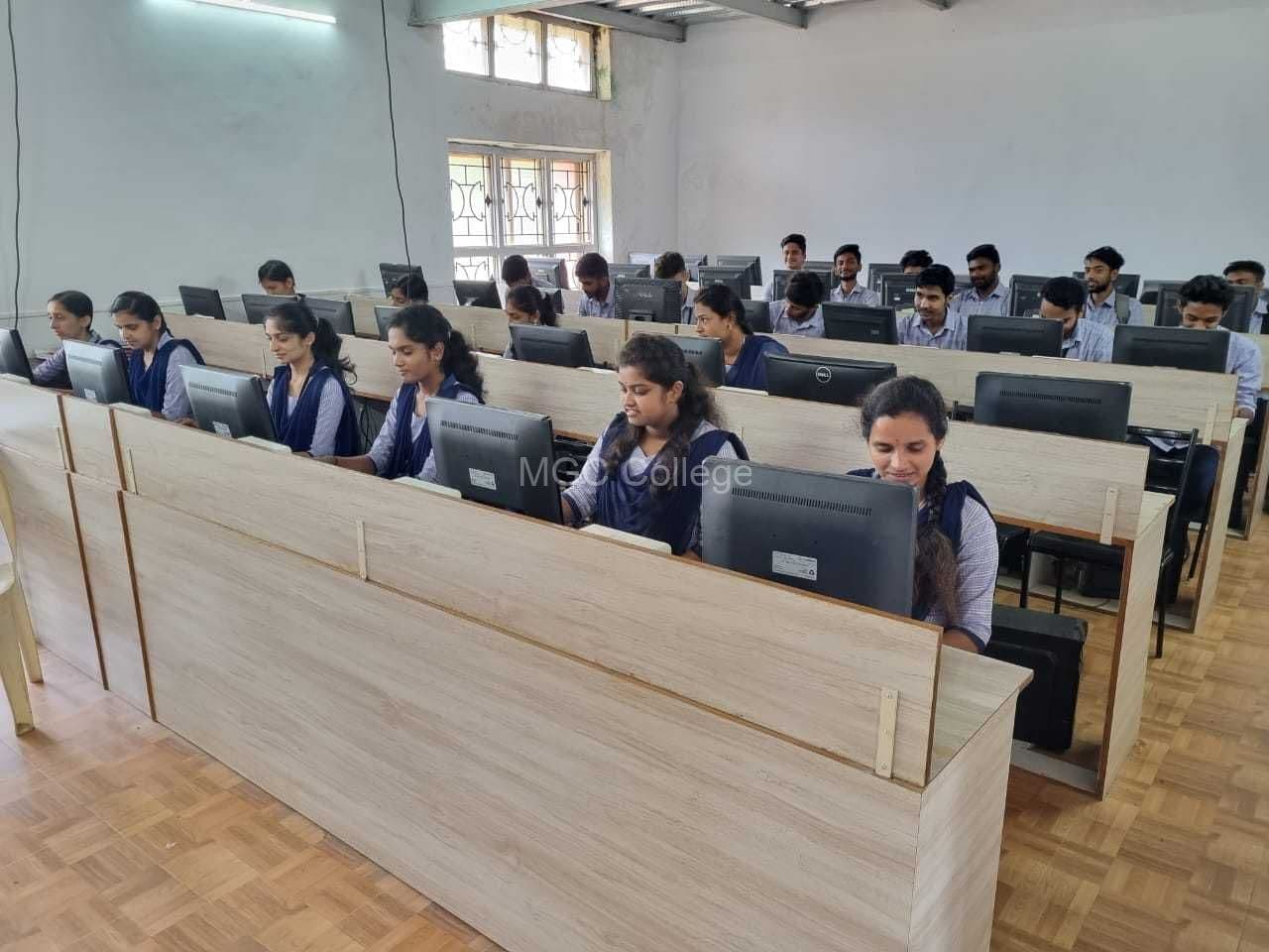 Rows of computers in the computer lab