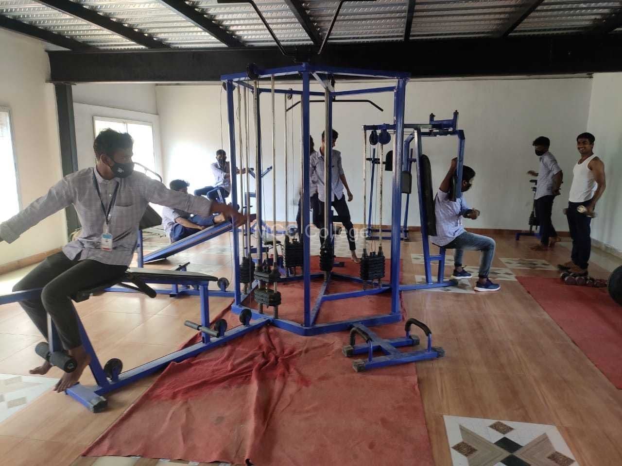 Students using the multi-gym