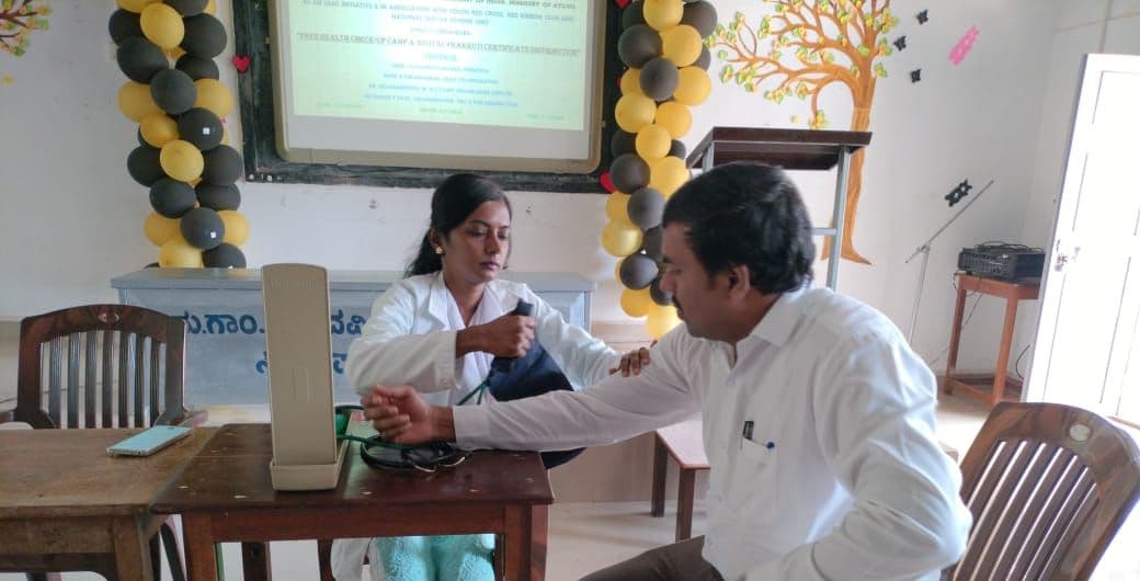 Free health check-up camp organised by the NSS, 2024-25