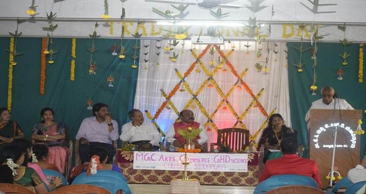 Guests on stage at the Ethnic Day celebration