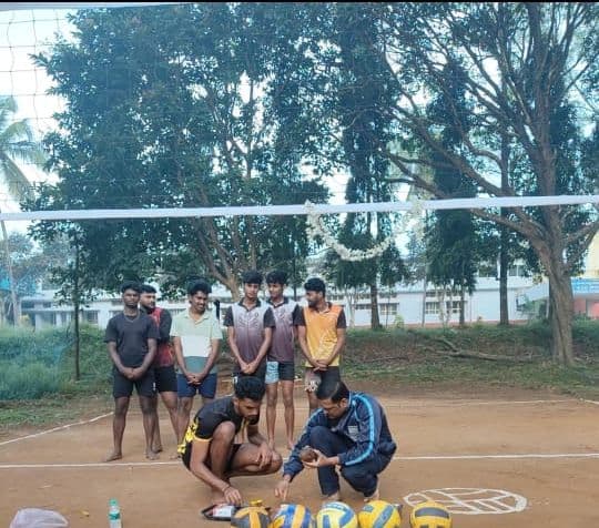 Volleyball camp players with the Physical Director, 2025