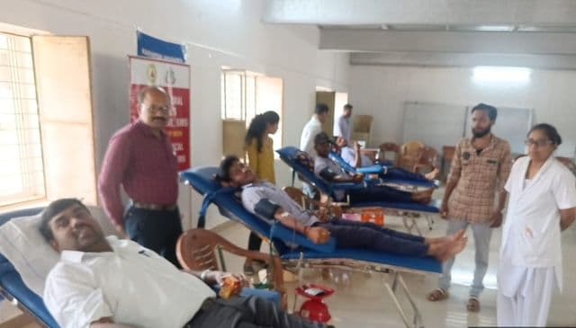 Blood donation camp on campus, 2023-24