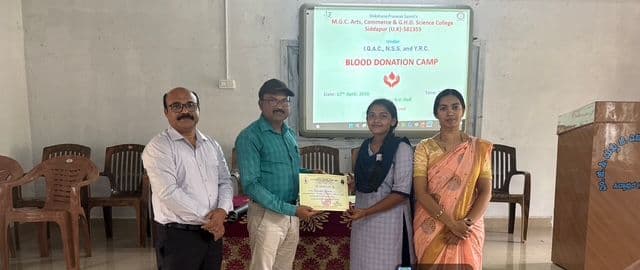 Certificates for blood donors, April 2026